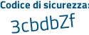 Il Codice di sicurezza è 6 poi d2Za85 il tutto attaccato senza spazi