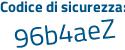 Il Codice di sicurezza è 37Z segue 17ba il tutto attaccato senza spazi