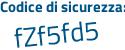 Il Codice di sicurezza è Zc37a poi 54 il tutto attaccato senza spazi