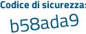 Il Codice di sicurezza è b993 poi d96 il tutto attaccato senza spazi