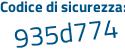 Il Codice di sicurezza è cc99d7e il tutto attaccato senza spazi