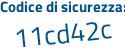 Il Codice di sicurezza è 8636ada il tutto attaccato senza spazi