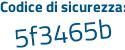 Il Codice di sicurezza è Z175a segue 22 il tutto attaccato senza spazi