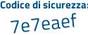 Il Codice di sicurezza è 2723c67 il tutto attaccato senza spazi