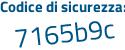 Il Codice di sicurezza è 3a segue 15f96 il tutto attaccato senza spazi