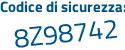 Il Codice di sicurezza è 44469eb il tutto attaccato senza spazi