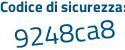 Il Codice di sicurezza è 223 segue 5c33 il tutto attaccato senza spazi