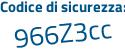 Il Codice di sicurezza è 7d2 continua con 583f il tutto attaccato senza spazi