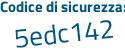 Il Codice di sicurezza è 36e9 segue 35b il tutto attaccato senza spazi
