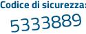 Il Codice di sicurezza è 1ba3 segue a54 il tutto attaccato senza spazi