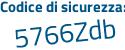 Il Codice di sicurezza è 28e segue 2aae il tutto attaccato senza spazi