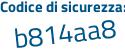 Il Codice di sicurezza è a segue aeaec2 il tutto attaccato senza spazi