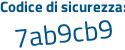 Il Codice di sicurezza è aee3 poi dd5 il tutto attaccato senza spazi