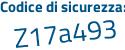 Il Codice di sicurezza è 854f poi 68Z il tutto attaccato senza spazi