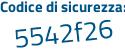 Il Codice di sicurezza è e segue 94b67c il tutto attaccato senza spazi