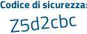 Il Codice di sicurezza è a8d poi a919 il tutto attaccato senza spazi