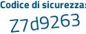 Il Codice di sicurezza è 4 poi fZ6fef il tutto attaccato senza spazi