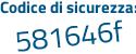 Il Codice di sicurezza è 331f poi bc3 il tutto attaccato senza spazi