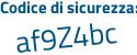 Il Codice di sicurezza è 91 segue bdZ53 il tutto attaccato senza spazi