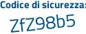 Il Codice di sicurezza è 3285 poi 5c2 il tutto attaccato senza spazi