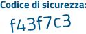 Il Codice di sicurezza è bce poi 1e26 il tutto attaccato senza spazi