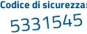 Il Codice di sicurezza è fe56a segue Z5 il tutto attaccato senza spazi