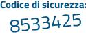 Il Codice di sicurezza è e4bZd continua con 27 il tutto attaccato senza spazi