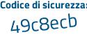 Il Codice di sicurezza è 6 poi 5b79c3 il tutto attaccato senza spazi
