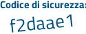 Il Codice di sicurezza è 9b8a poi 7f6 il tutto attaccato senza spazi