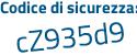 Il Codice di sicurezza è 9a3a continua con 8cZ il tutto attaccato senza spazi