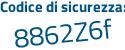 Il Codice di sicurezza è 9dZ422c il tutto attaccato senza spazi