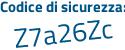 Il Codice di sicurezza è ef85Z15 il tutto attaccato senza spazi