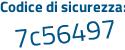 Il Codice di sicurezza è 5b continua con d2Ze7 il tutto attaccato senza spazi