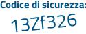 Il Codice di sicurezza è f838 poi c43 il tutto attaccato senza spazi