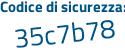 Il Codice di sicurezza è bf1 segue 5d38 il tutto attaccato senza spazi