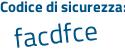 Il Codice di sicurezza è 5Z62 segue ZZ8 il tutto attaccato senza spazi