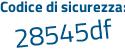 Il Codice di sicurezza è 2c85 segue 911 il tutto attaccato senza spazi