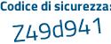 Il Codice di sicurezza è f continua con 18a791 il tutto attaccato senza spazi