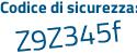 Il Codice di sicurezza è f1efdb8 il tutto attaccato senza spazi