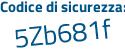 Il Codice di sicurezza è da3cf continua con ef il tutto attaccato senza spazi