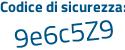 Il Codice di sicurezza è 4169f continua con d9 il tutto attaccato senza spazi