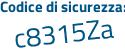 Il Codice di sicurezza è 11 segue 3be1Z il tutto attaccato senza spazi