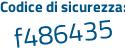 Il Codice di sicurezza è dZ6f536 il tutto attaccato senza spazi