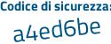Il Codice di sicurezza è 49e1 continua con 13f il tutto attaccato senza spazi