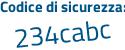 Il Codice di sicurezza è 487a poi 838 il tutto attaccato senza spazi