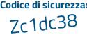 Il Codice di sicurezza è 48963fZ il tutto attaccato senza spazi
