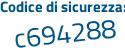 Il Codice di sicurezza è 31 poi 89a6Z il tutto attaccato senza spazi