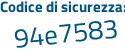 Il Codice di sicurezza è 96d38 poi 6e il tutto attaccato senza spazi