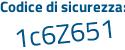 Il Codice di sicurezza è 5 segue 575ZZ9 il tutto attaccato senza spazi