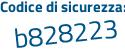 Il Codice di sicurezza è 62cZ poi 23b il tutto attaccato senza spazi